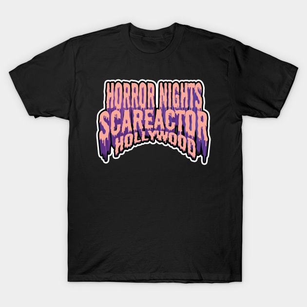 SCAREACTOR HOLLYWOOD (PURPLE) T-Shirt by HHN UPDATES